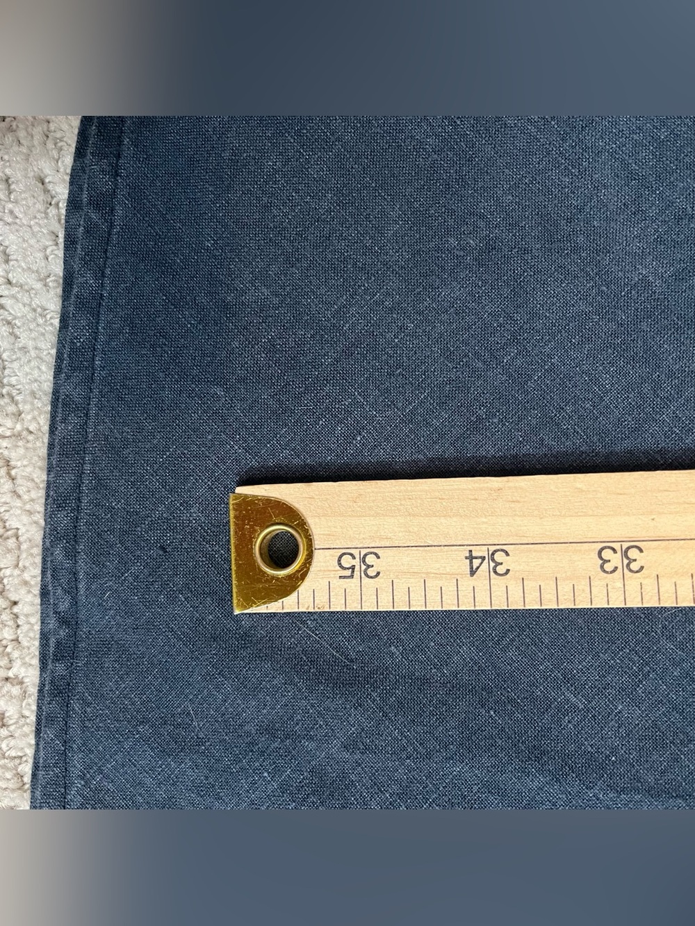 Bella Notte 100% Linen Dress Large Navy Blue Made in San Francisco USA - Picture 9 of 10